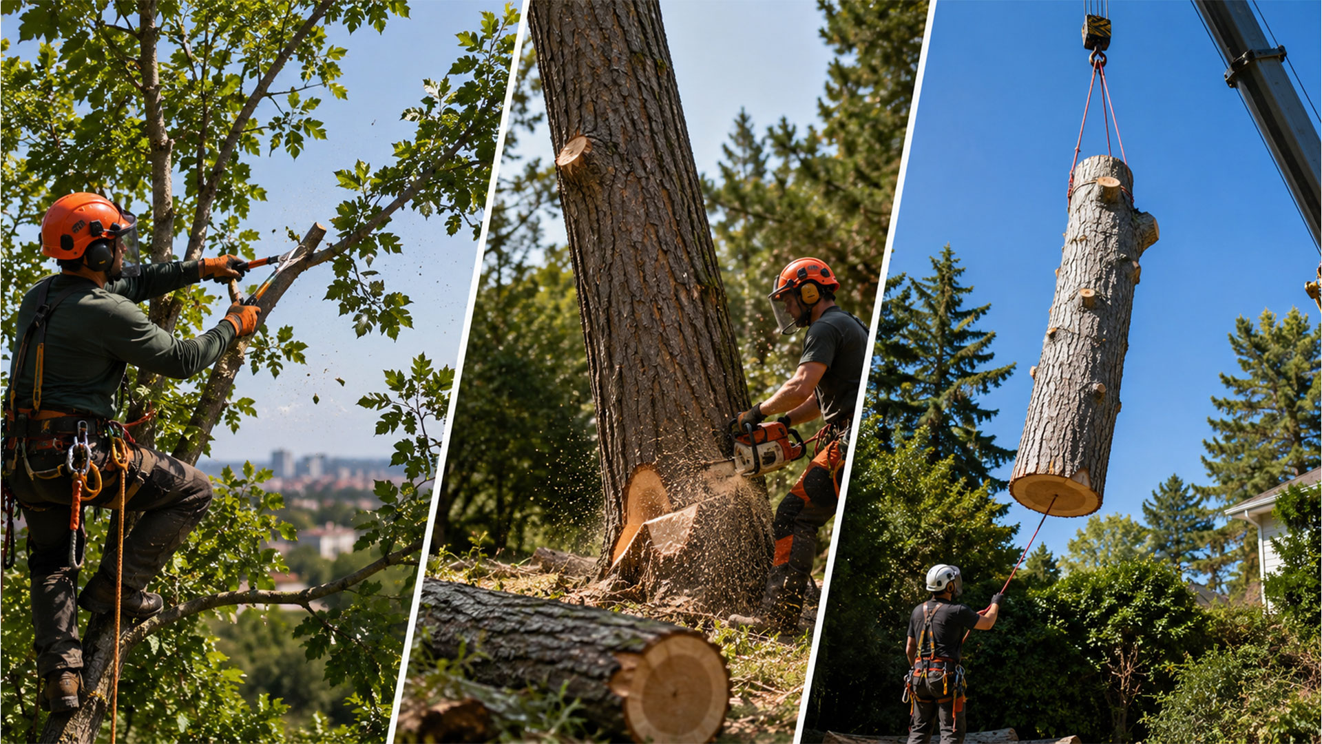 poda-tala-apeo-controlado-arboles-madrid Profesionales realizando poda, tala y apeo controlado de árboles en Madrid con técnicas de arboricultura segura