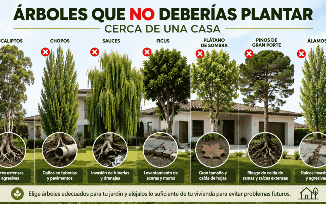Qué árboles NO deberías plantar cerca de una casa: evita daños en Madrid