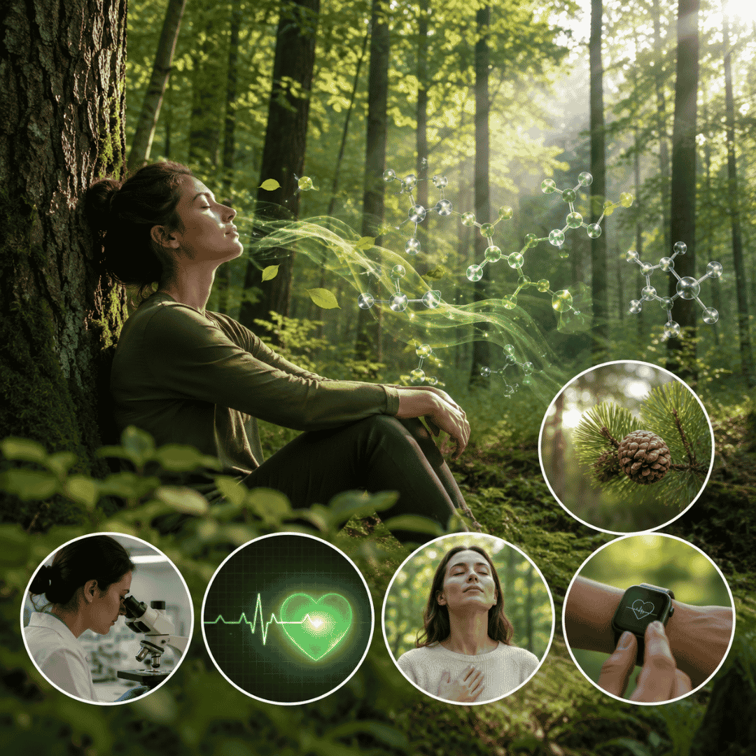 Compuestos volátiles de los árboles en el bosque y su relación con el bienestar